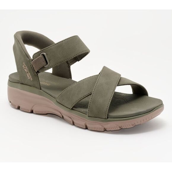 Skechers Shoes - Skechers Women's Sz 8.5 Slip-ins Easy Going Crossband Sandals Green A677227